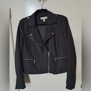 Stylish Black Jacket with Silver Zippers
